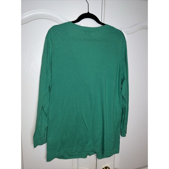 Old Navy Women’s Long Lean Button Cardigan XL Jade Green Pockets long sleeve - Picture 6 of 14